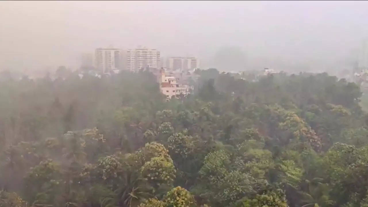 Rain in Bengaluru on Saturday evening.