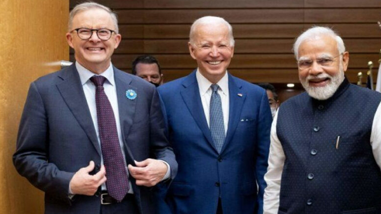 Australian PM Anthony Albanese, US President Joe Biden, Prime Minister Narendra Modi