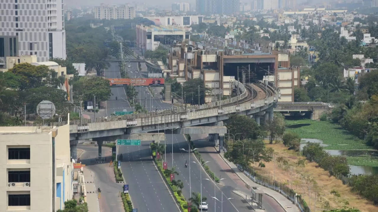 Section of OMR road in Chennai.