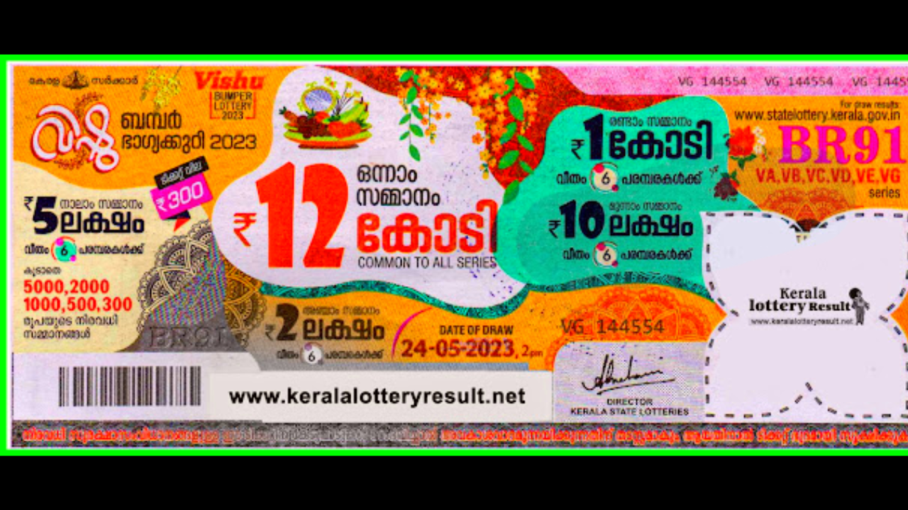 Vishu Bumper Kerala Vishu Bumper Lottery BR 91 Results To Be