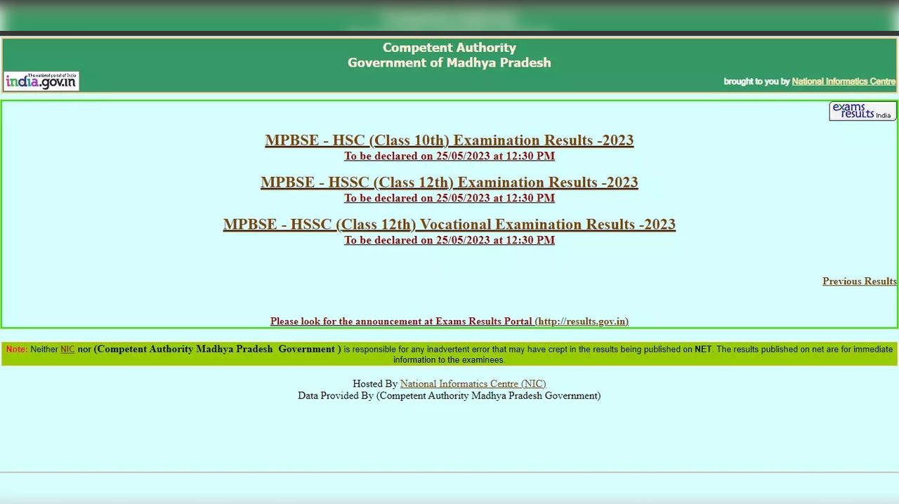 MP Board 10th 12th Result 2023.