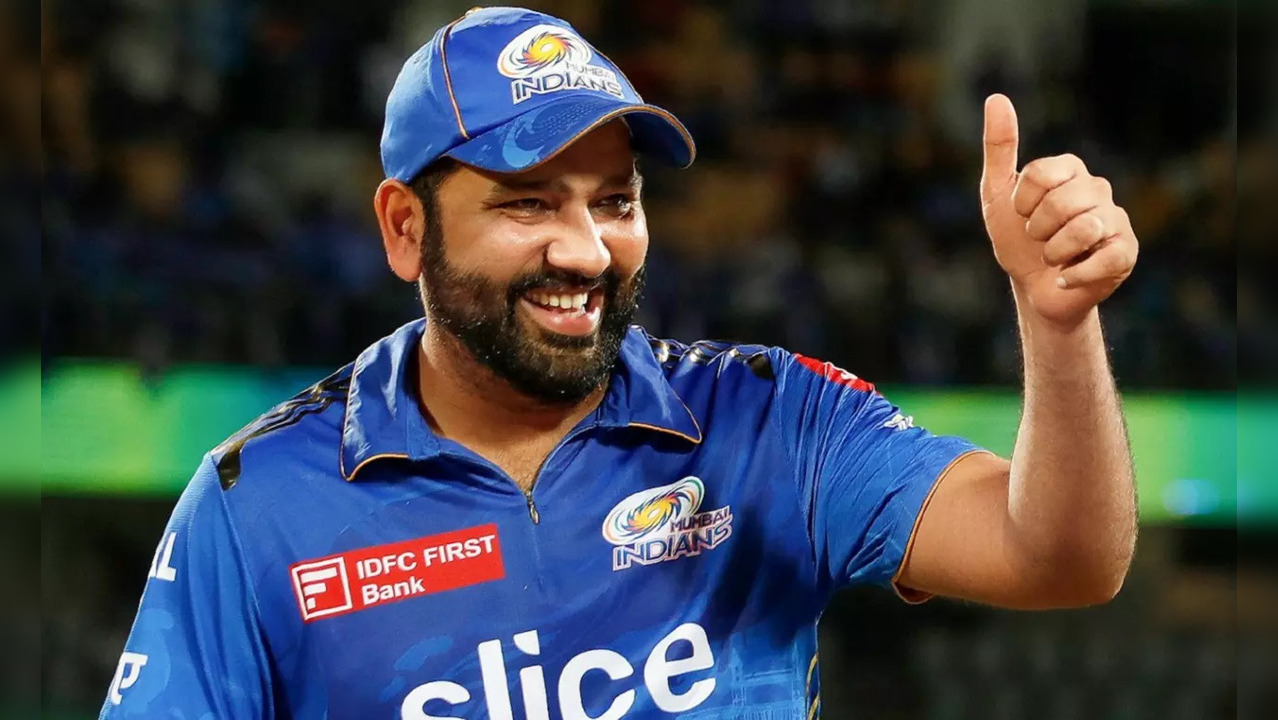 Rohit Sharma reacts after MI's win over LSG in IPL 2023.