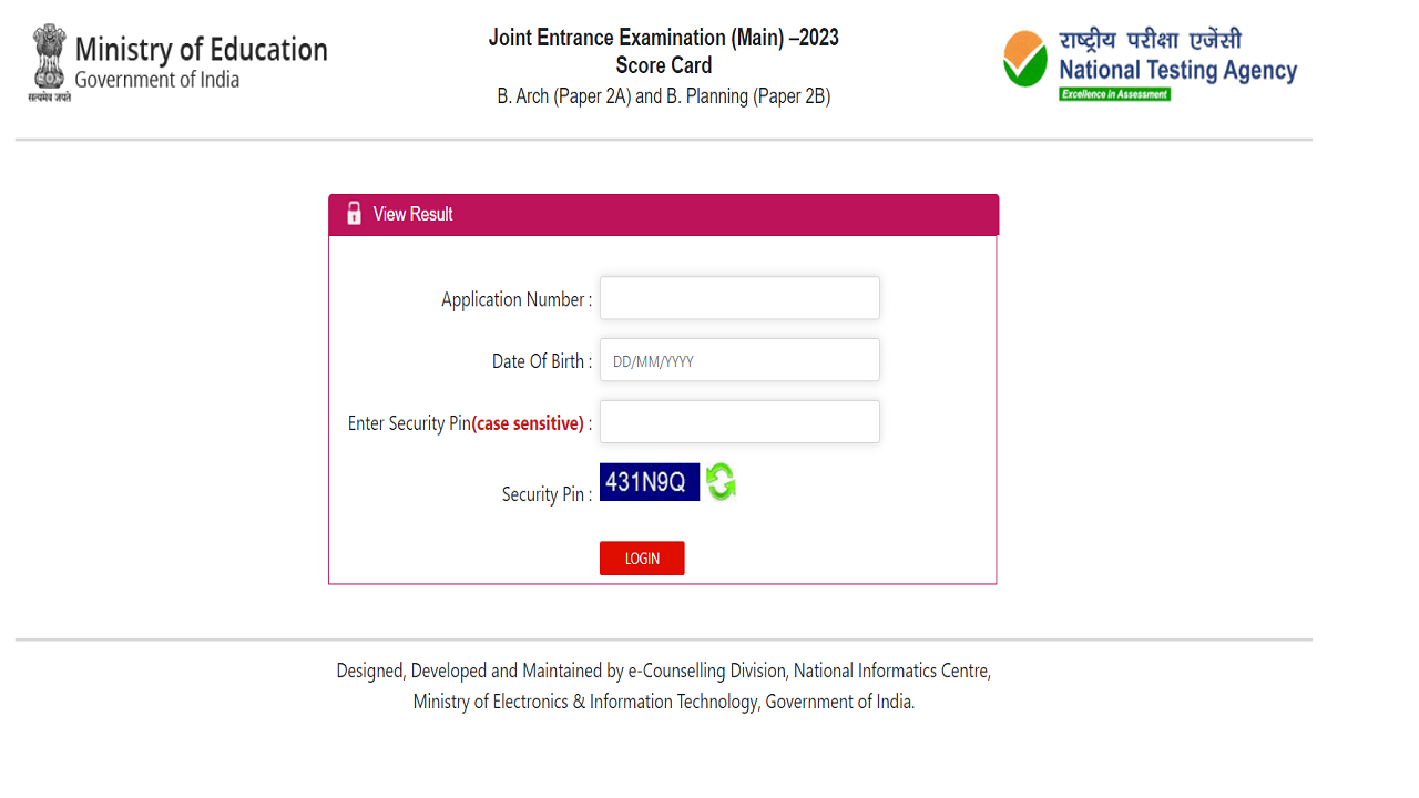 JEE Main result