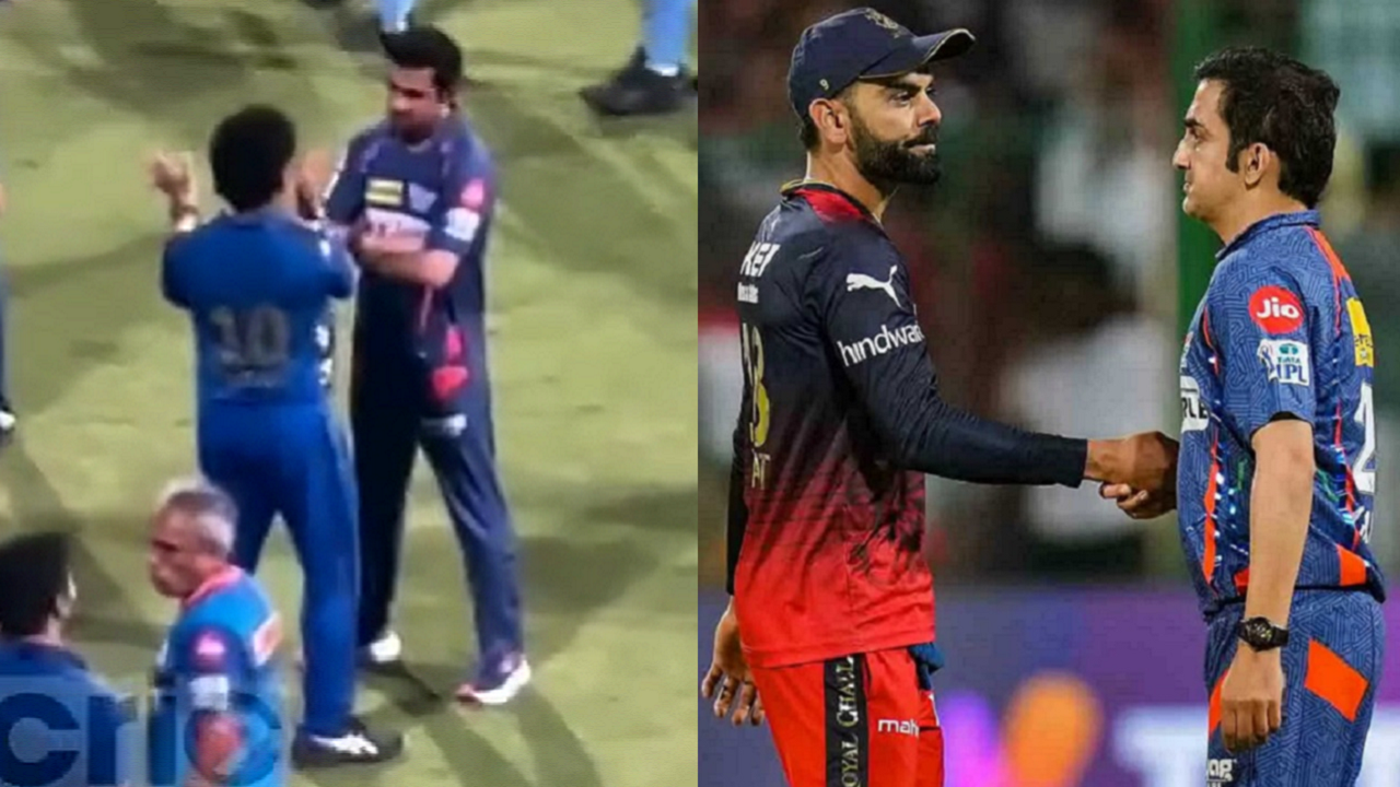 Fans tease Gambhir by chanting Kohli Kohli LSG vs MI IPL 2023