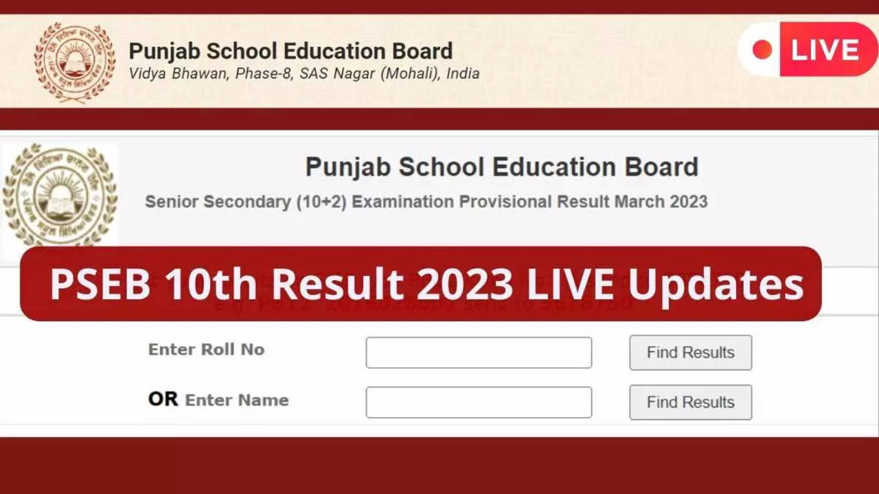 PSEB 12th Result 2023: Get Live Updates Here! 