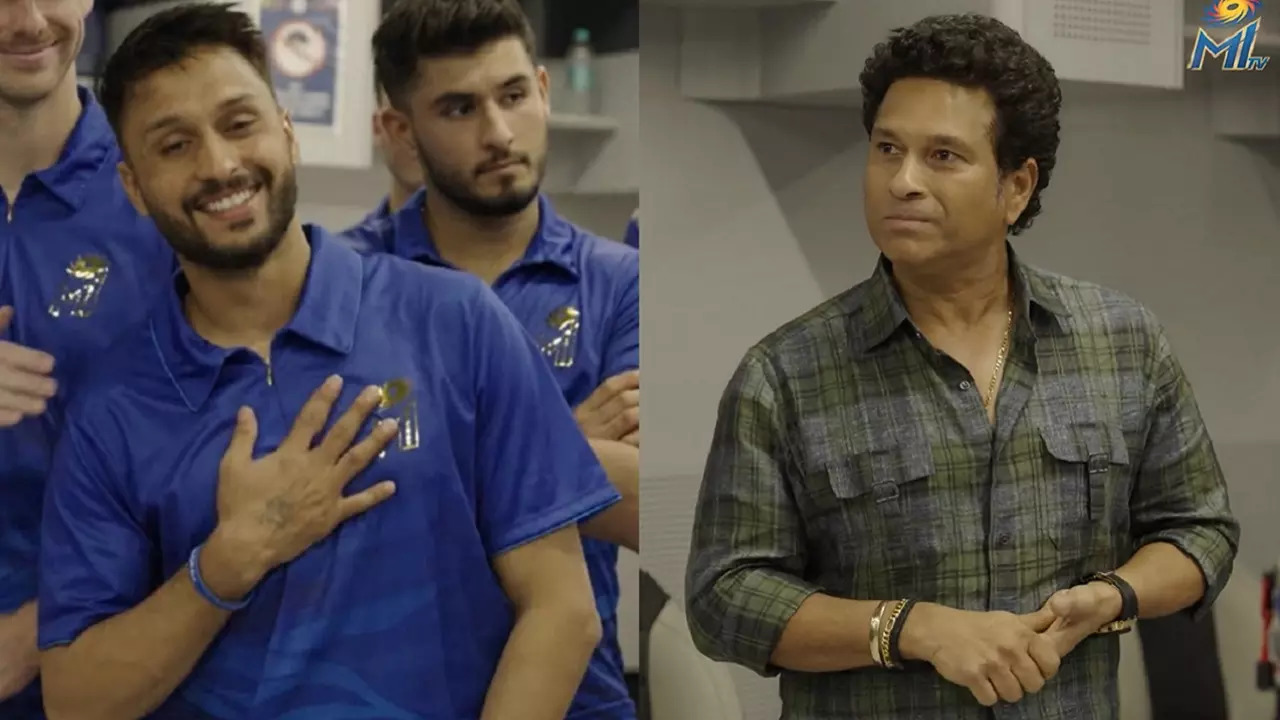 Sachin Tendulkar Akash Madhwal MI vs LSG IPL 2023.