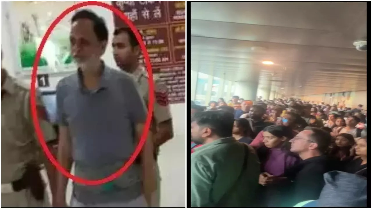 Satyendar Jain and Passengers stranded at Mumbai airport