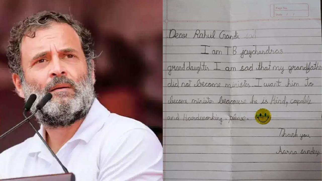 TB jayachandra's granddaughter's letter to rahul gandhi