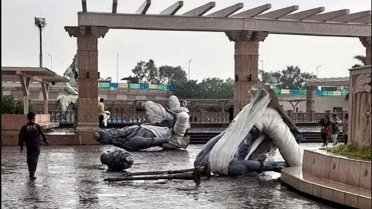 Several Idols Damaged In Ujjain's Mahakal Lok After Thunderstorm