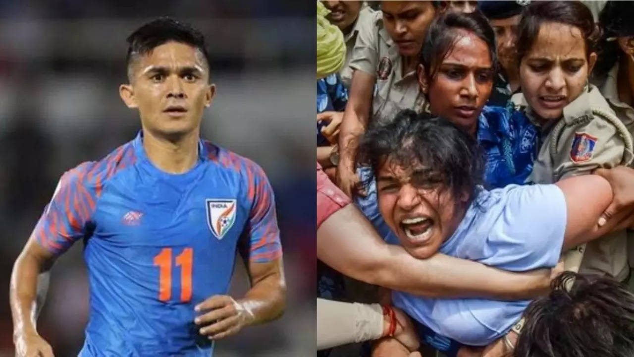 Sunil Chhetri shows support to protesting Wrestlers