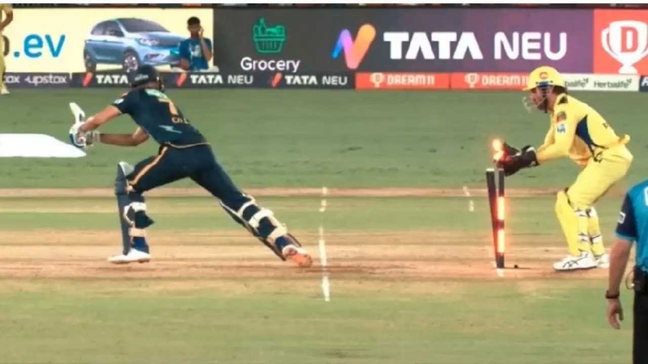 Vintage Thala! MS Dhoni Executes Lightning Stumping To Dismiss Shubman Gill During IPL 2023 Final | WATCH