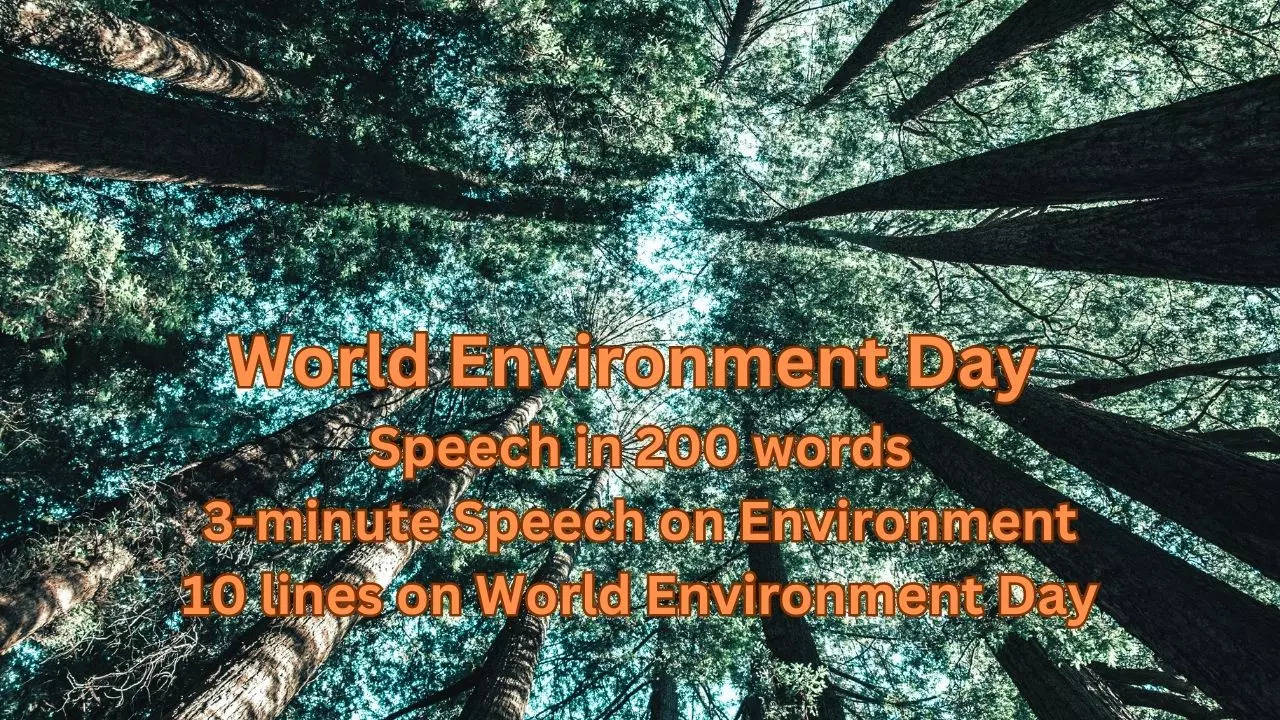 prepare a speech on world environment day