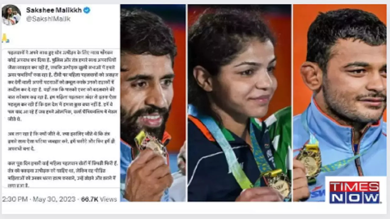 Protesting Wrestlers to Throw Their Medals in Ganga in Haridwar at 6 PM Today, Tweets Sakshi Malik