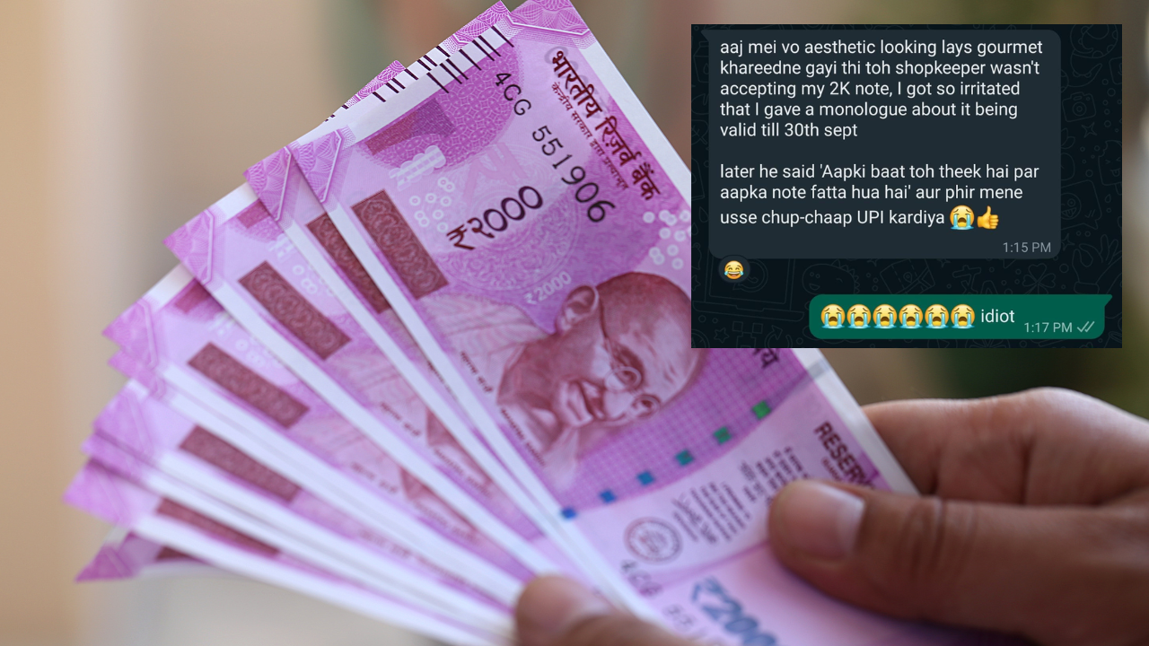 Woman argues after shopkeeper refuses to take Rs 2,000 note