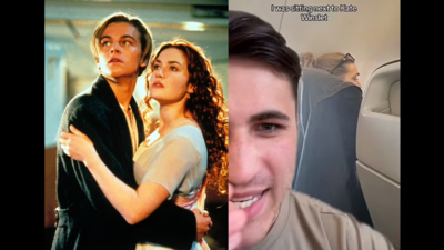 Man Accidentally Plays Titanic Song On Plane Without Realising Kate Winslet  Is Sitting Next To Him | Viral News, Times Now