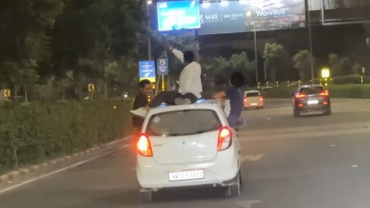 Push-Ups And Drinking On A Maruti Suzuki Alto 800! Gurugram Man Arrested, Vehicle Seized