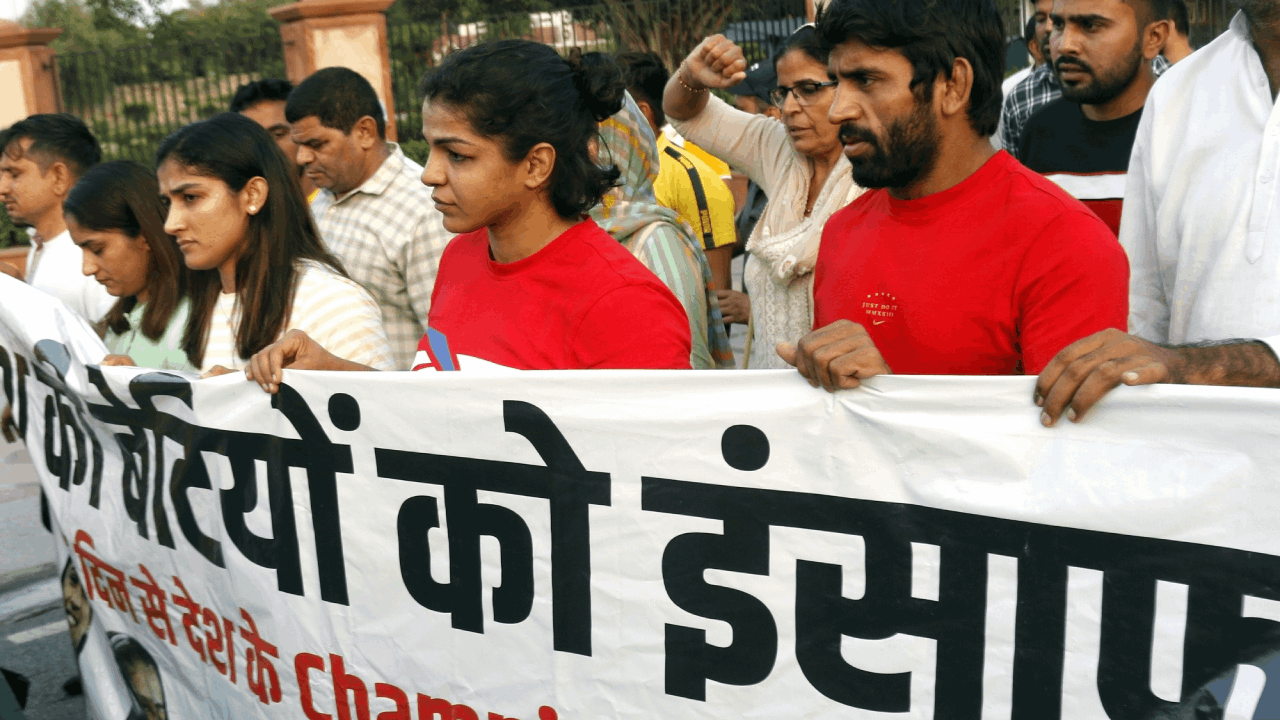 Wrestling protest