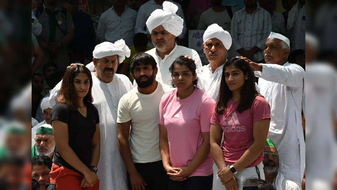 Wrestlers Protest at Jantar Mantar