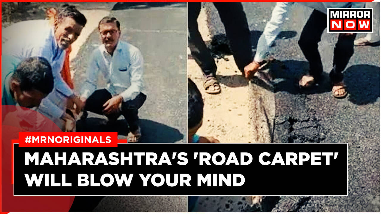 Shocking News Maharashtra Villagers Lift Road Like A Carpet, Slam