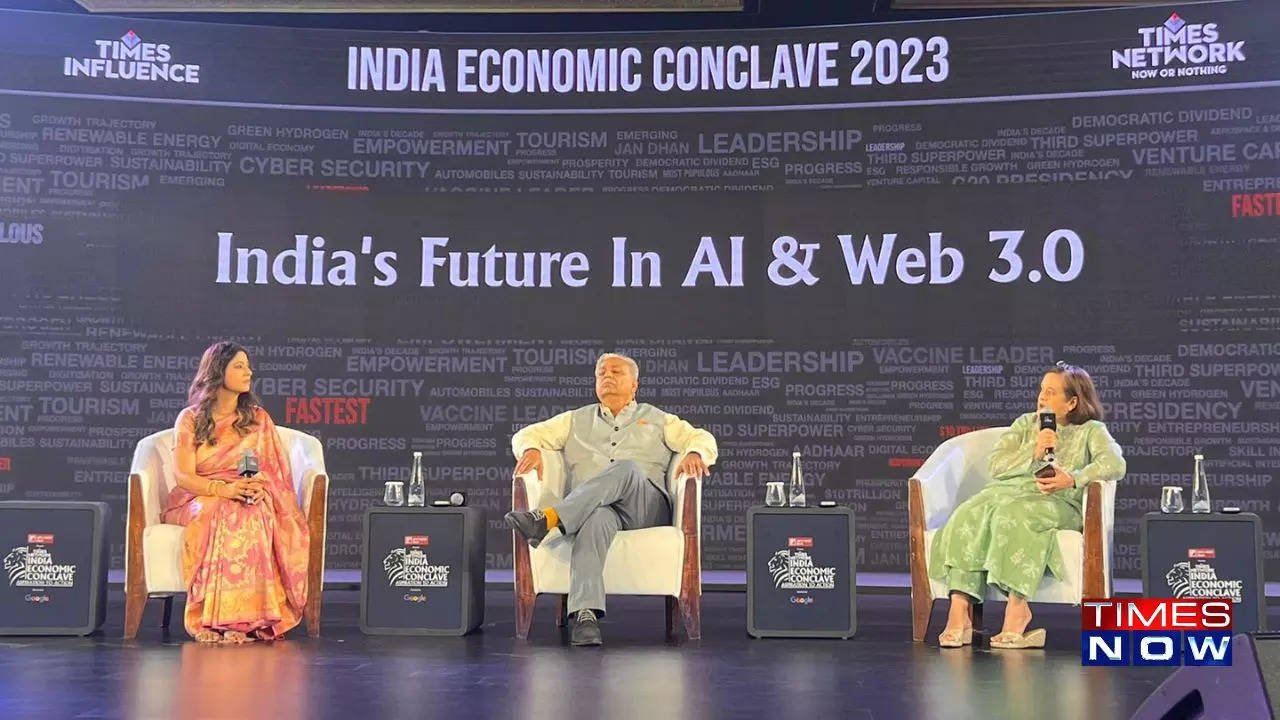 Debjani Ghosh President, NASSCOM, and C P Gurnani MD & CEO, Tech Mahindra discuss the transformative potential of AI at IEC 2023