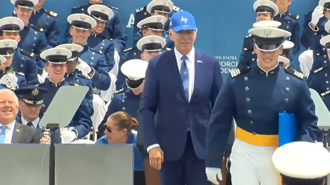 Joe Biden Trips, Falls At US Air Force Academy Graduation Ceremony ...