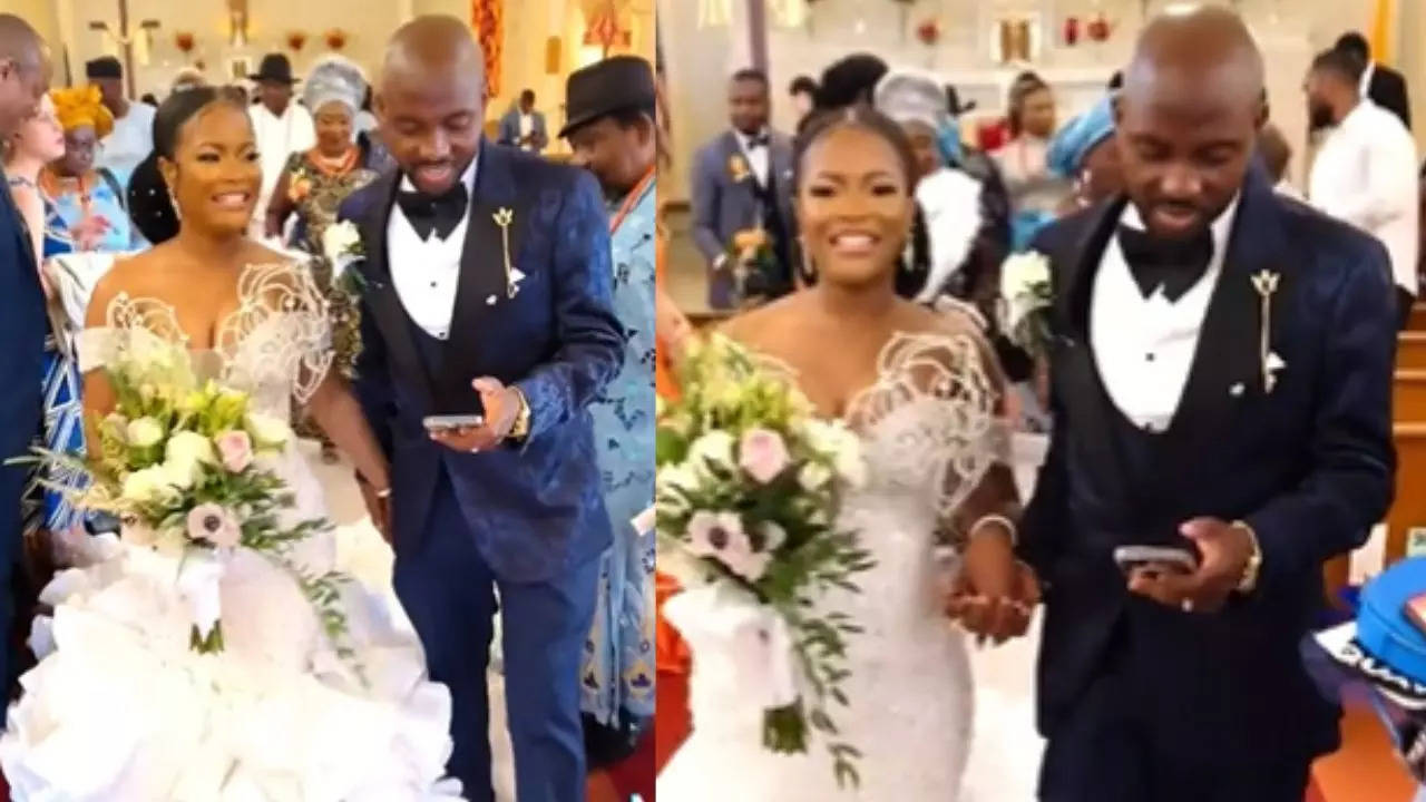 Bride Groom Viral Video | Man Remains Glued To Phone Seconds After ...