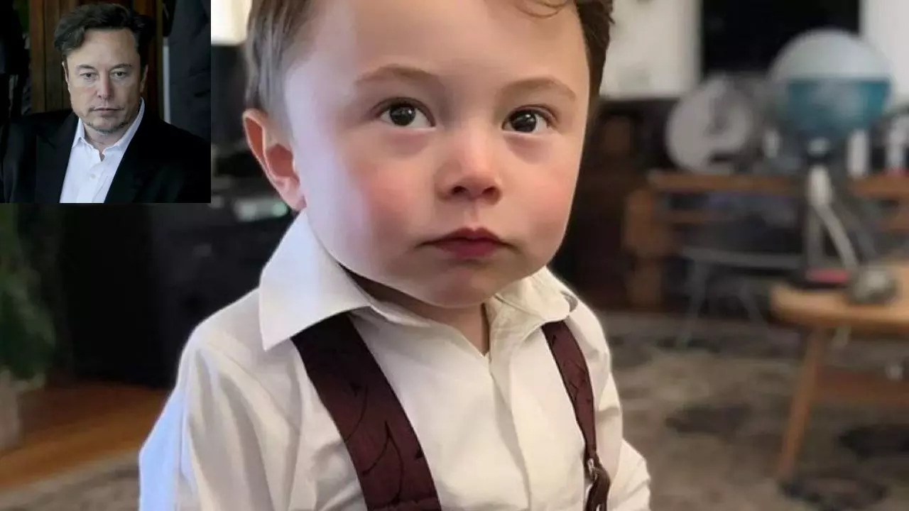 An AI-generated image depicts Elon Musk as a baby | Credit: @alifarhat79/Twitter