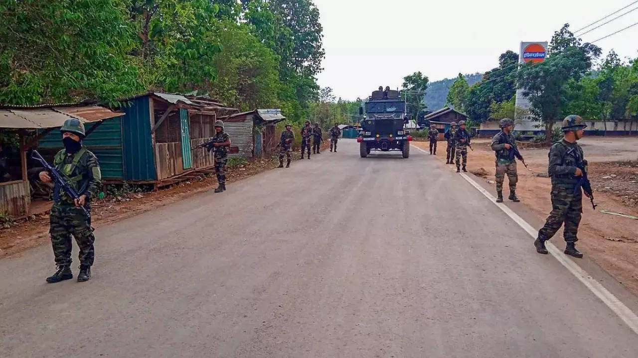 Security forces in Manipur