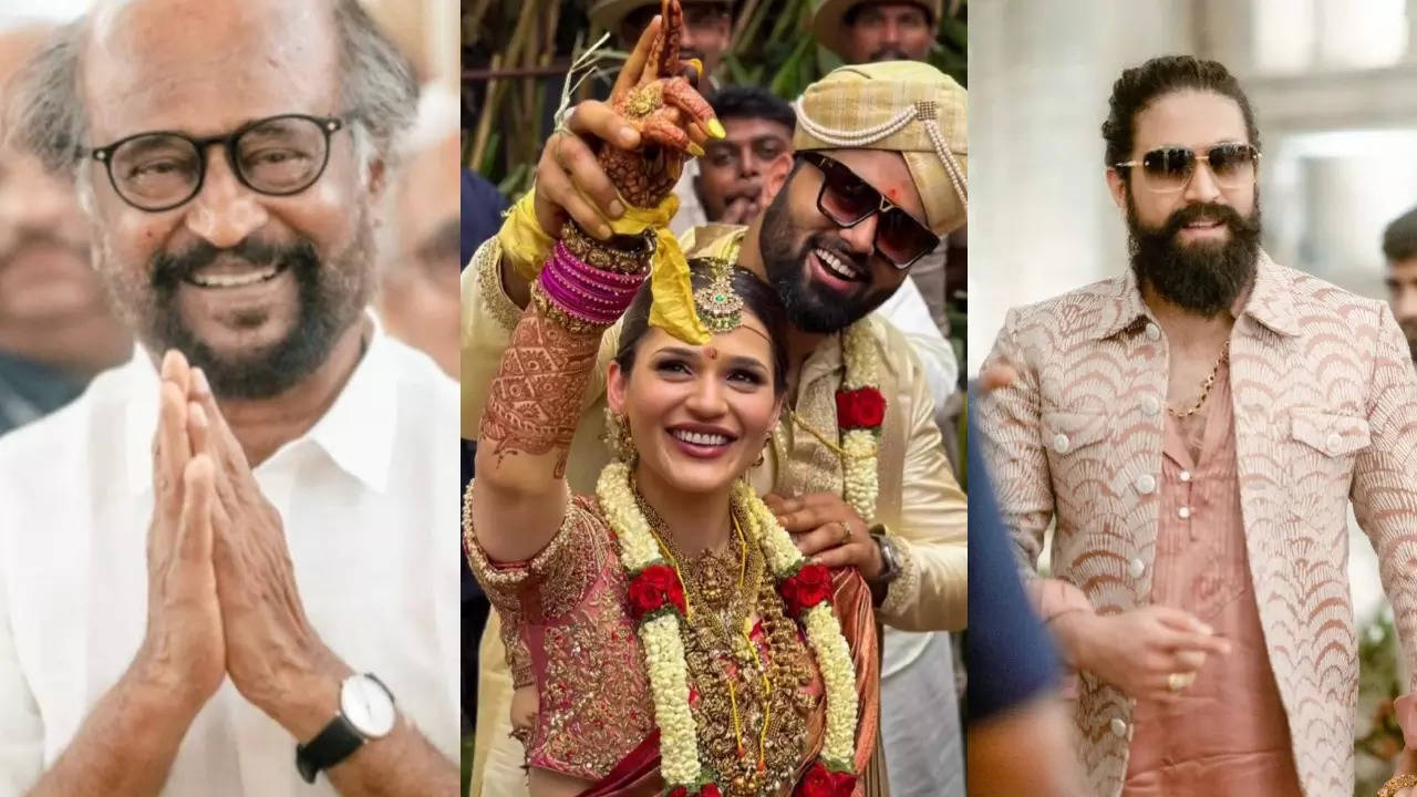 Rajinikanth, Yash Keep It Stylish At They Attend Abishek Ambareesh, Aviva's Wedding