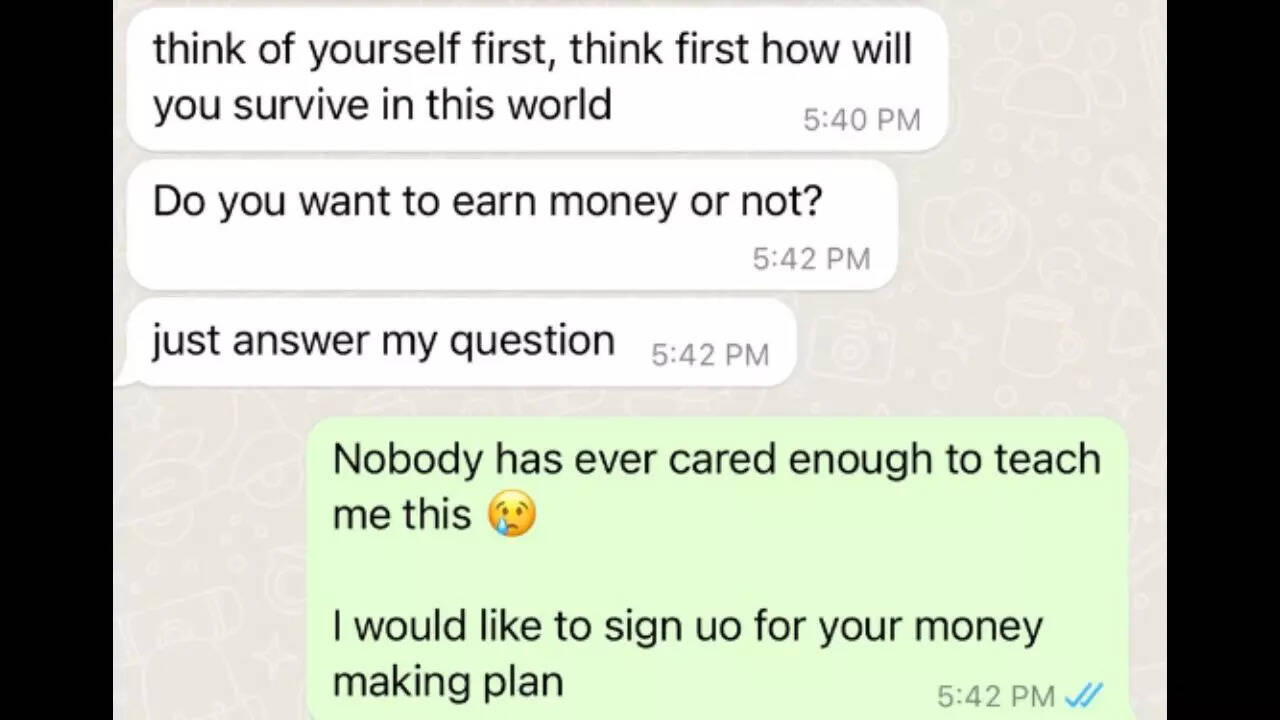 WhatsApp Scammer Gives 'SelfLove' Lessons To Twitter User, Says Making