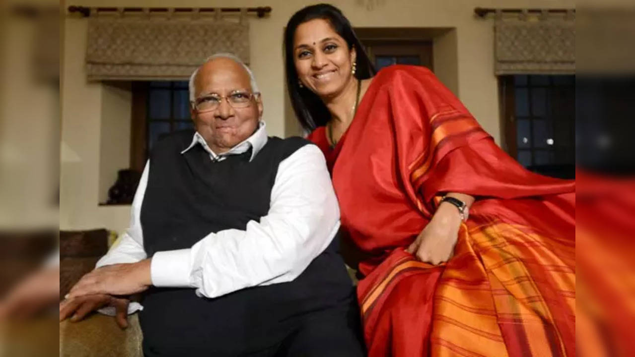 Supriya Sule and Sharad Pawar