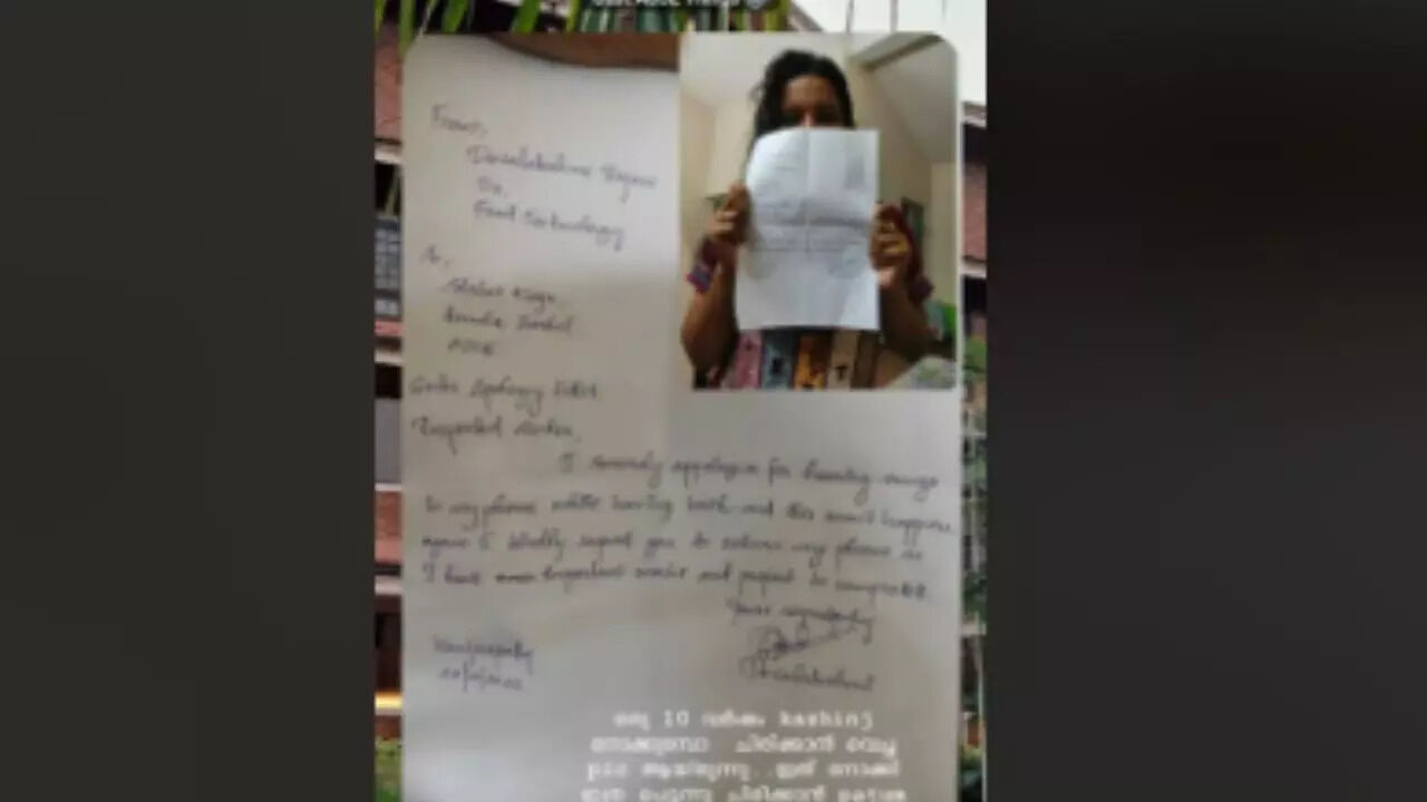 Student Forced To Write Apology For Listening To Songs On Her Phone In The Shower In Kerala, Netizens Shocked - Vimarsana News