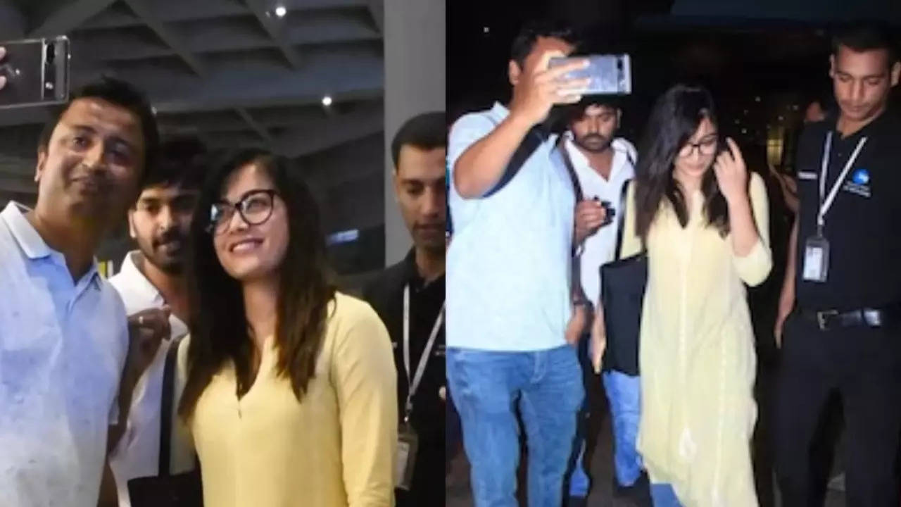 Rashmika Mandanna mobbed by fans at airport