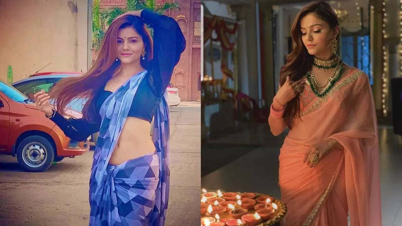 rubina dilaik saree look fashion tips