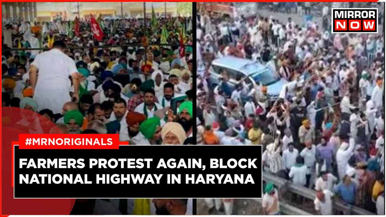 Farmers Protest Again, Block National Highway In Haryana | Times Now