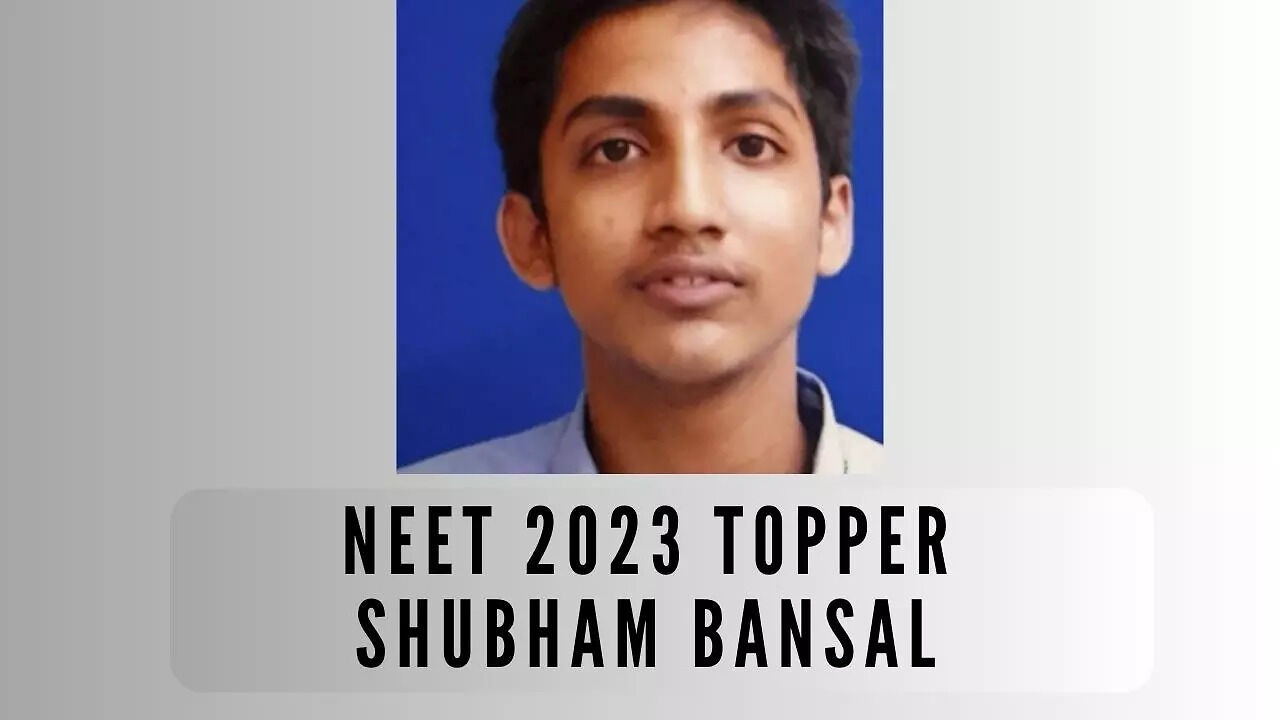 NEET UG 2023 Topper Shubham Bansal From Noida Secures AIR 16, Says Covid-19 Inspired Him to Become a Doctor - Vimarsana News