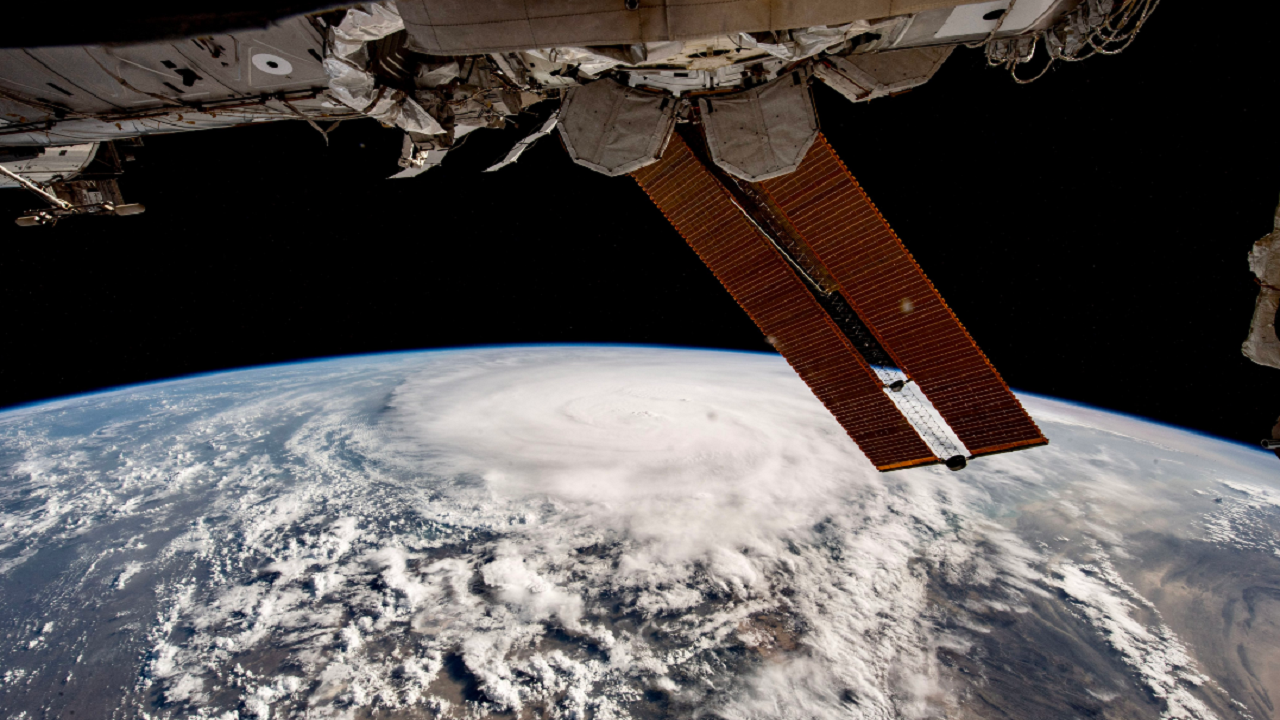 Picture of cyclone Biparjoy forming in the Arabian Sea