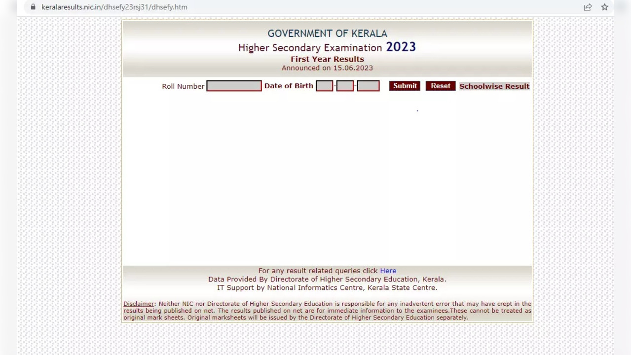 keralaresults.nic.in 2023 Plus One DHSE Result LINK ACTIVE