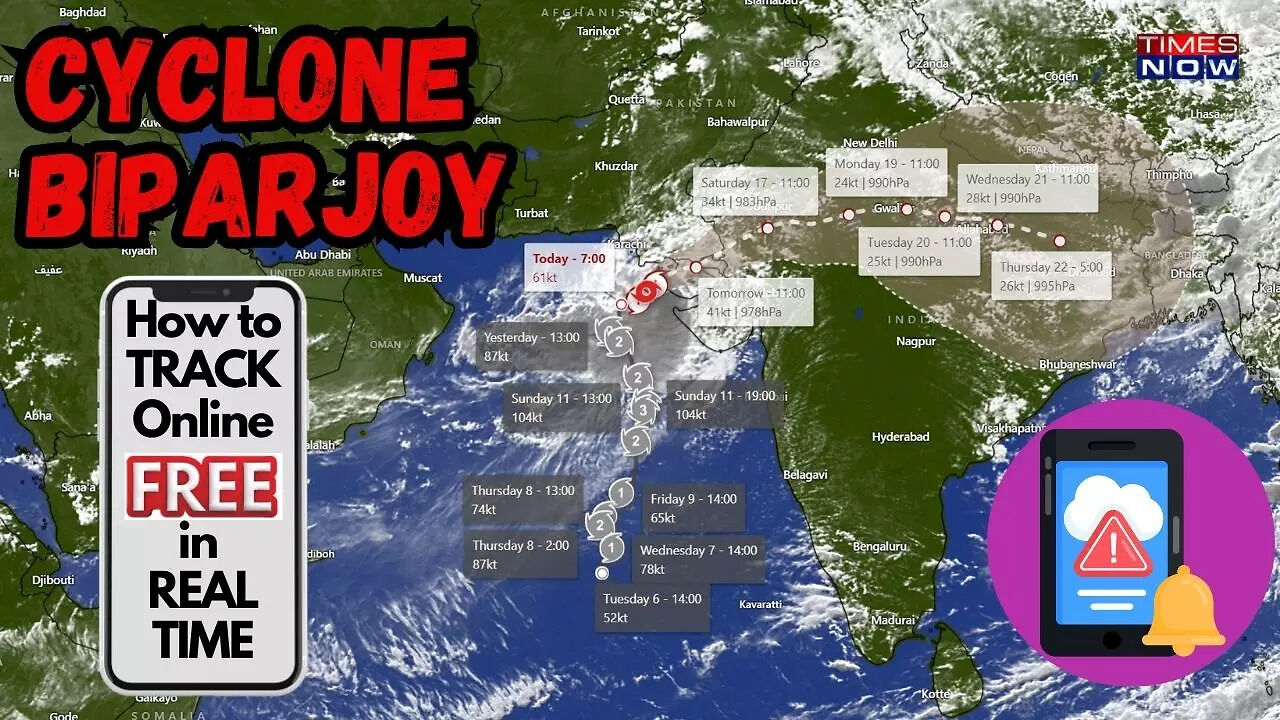 BIPARJOY Landfall Alert: Track Cyclone Biparjoy in Realtime on Phone, No Download - Vimarsana News