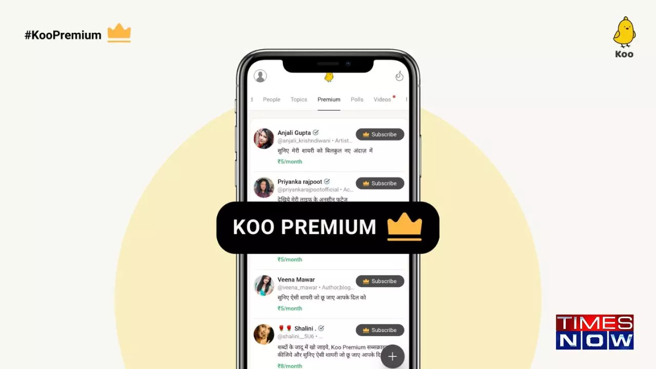 Koo Coup India's Own Twitter Unveils 'Premium' Feature for Creators to