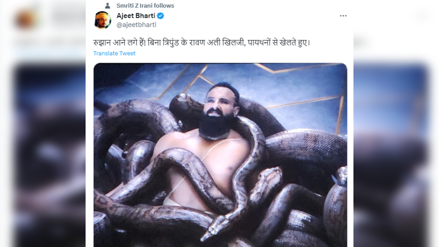 Fan shares image of Lankesh Saif playing with pythons