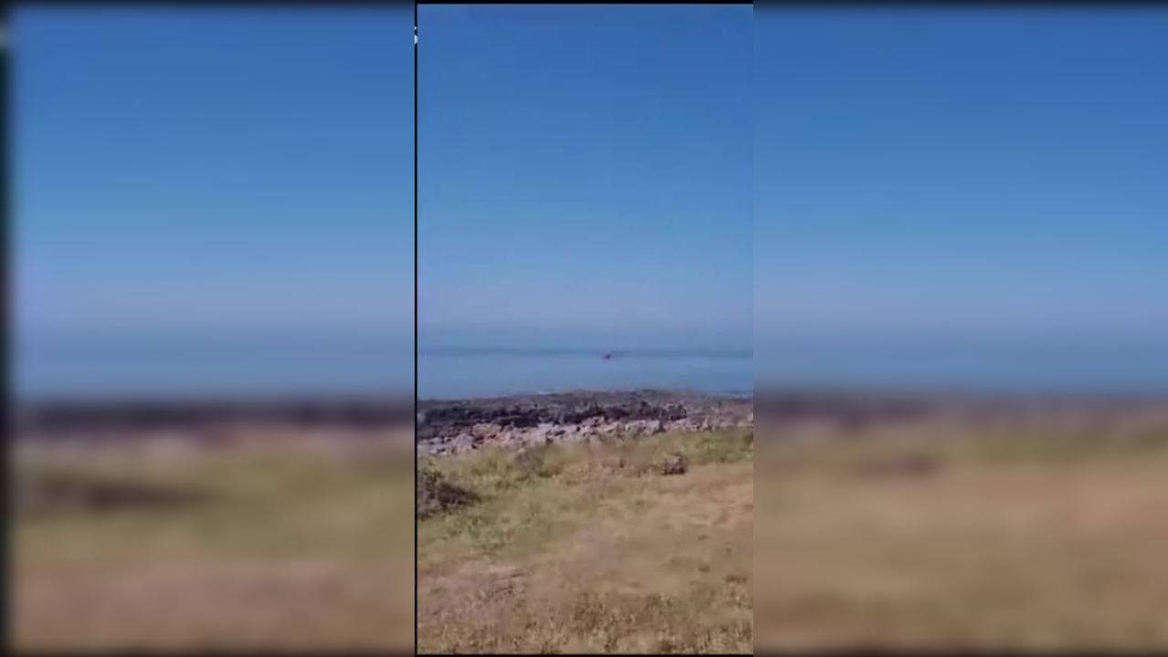 wales-plane-crash-video-small-plane-crashes-into-sea-viral-videos