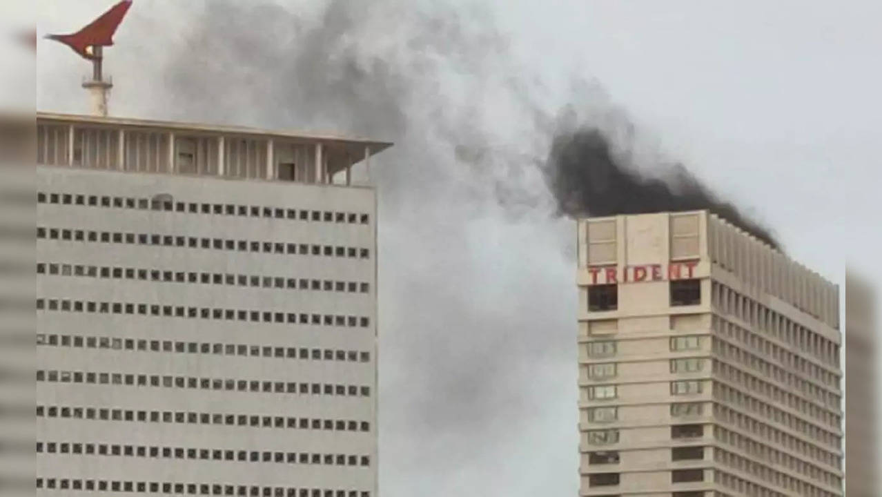 ​Smoke coming out from Trident Hotel Mumbai