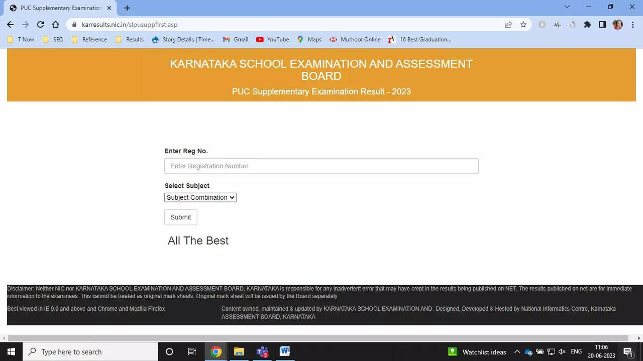 karresults.nic.in 2023 PUC 2 Supplementary Result Link Now Available,