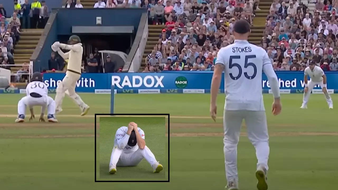 Ben Stokes dropped catch of Nathan Lyon.