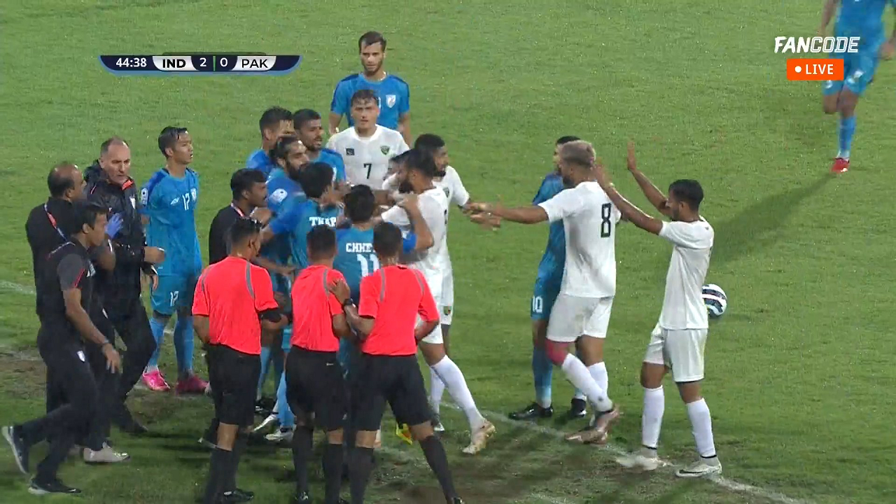 India-Pakistan Footballers Break Into Ugly Fight During SAFF Championship Match, WATCH Viral Video Football News, Times Now