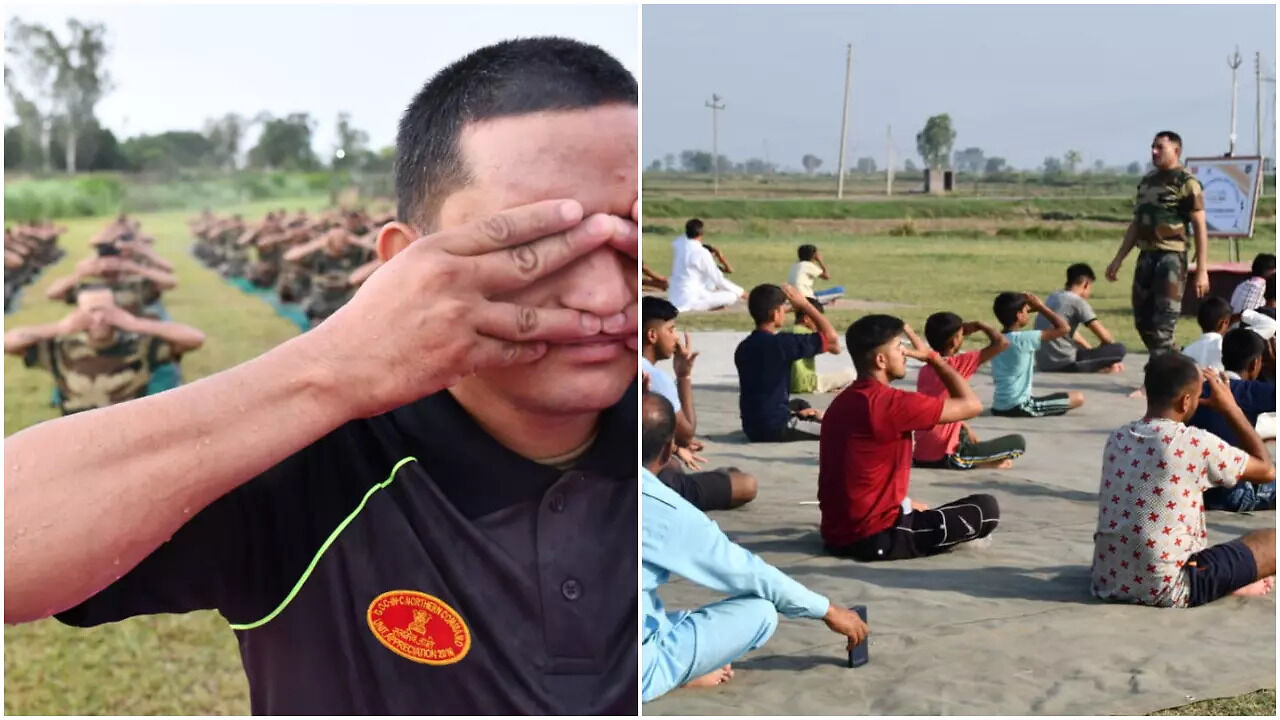 Last Village Of Line of Control In Akhnoor Celebrates International Yoga Day Jawans And Villagers - Vimarsana News