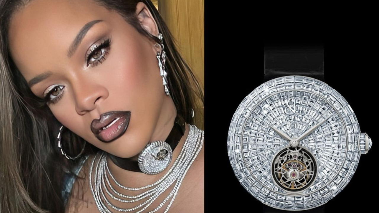 Rihanna WEARS Rs 5.7 Crore 30-Carat Diamond Watch Choker At LV Fashion Show. Fans Ask 'How Do You Read Time?'