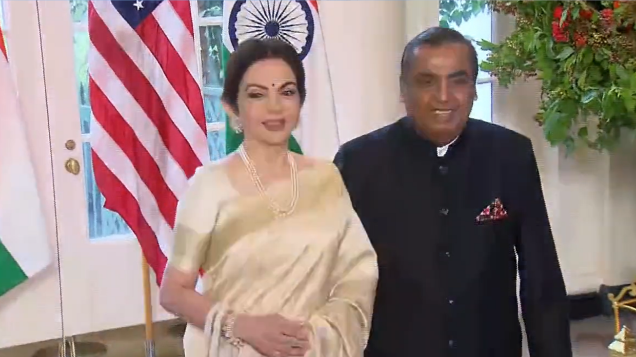 ​Mukesh Ambani, Nita Ambani Attend State Dinner hosted for PM Modi