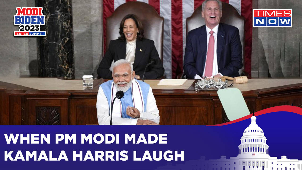 PM Modi Lauds Kamala Harris, US VP Bursts Into Laughter After PM's This ...